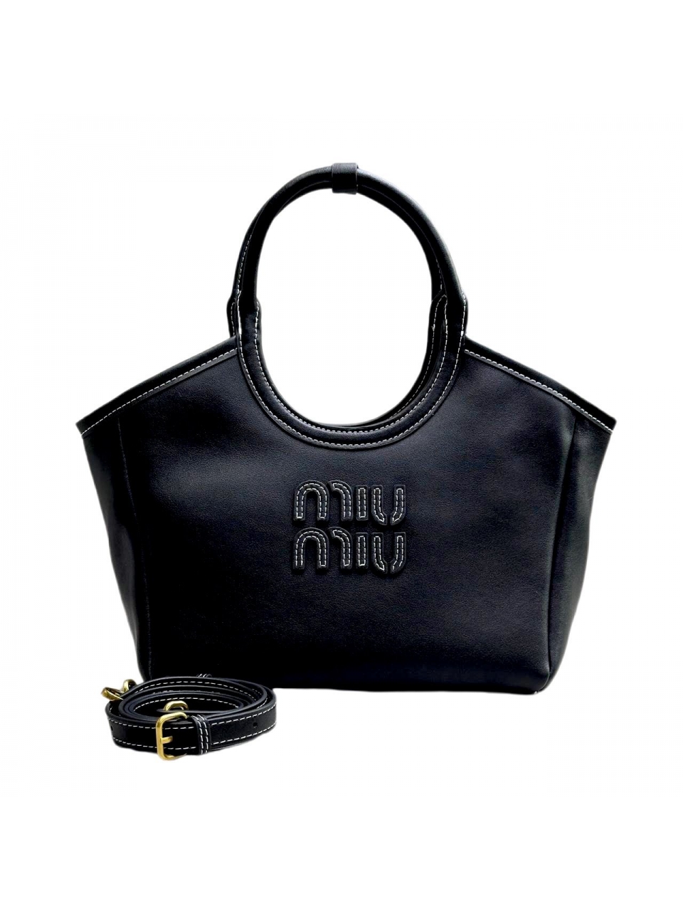 Кожаная маленькая сумка Miu Miu Ivy